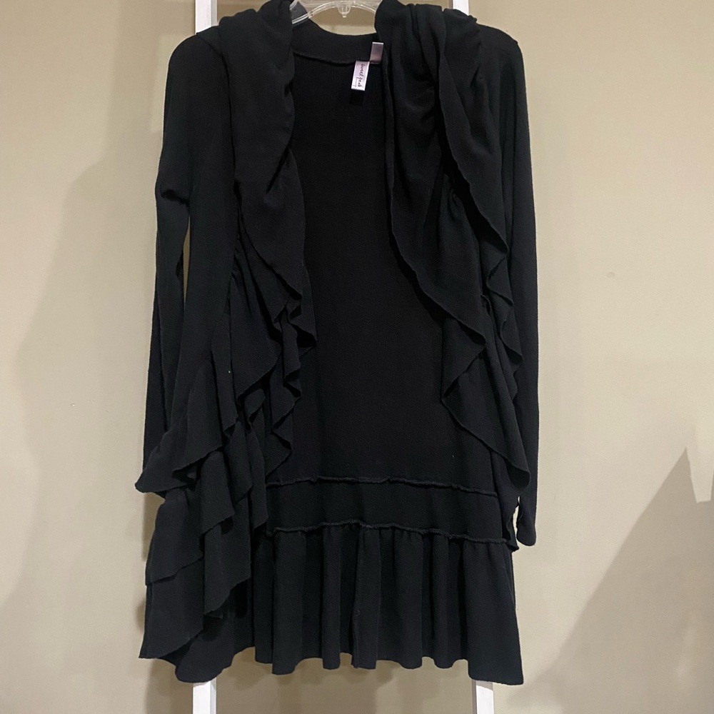 Sweet Pea Black Knit Cardigan- womens size small